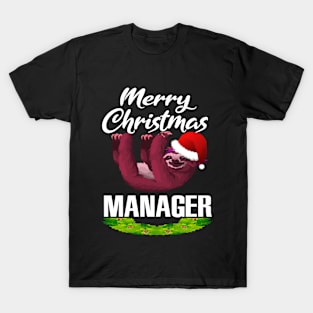 Merry Christmas  Manager  Funny Gift Pajama Christmas T-Shirt